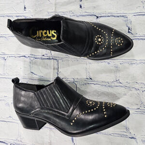 Circus by Sam Edelman WOMENS SIZE 6 Helena Shoes Ankle Boots Black Gold